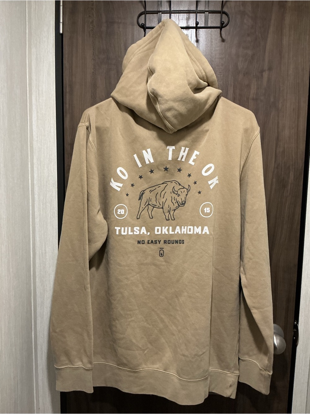 LUX KO In The OK Tulsa Hoodie - Tan Men's Pullover